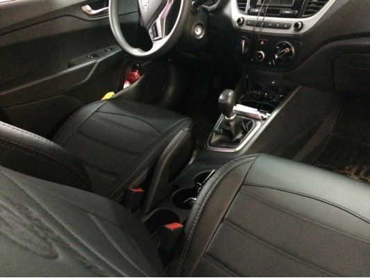 Авточехлы на Hyundai Solaris 2